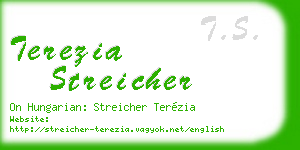 terezia streicher business card